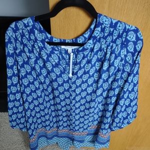 Rose Olive 1x blouse blue new